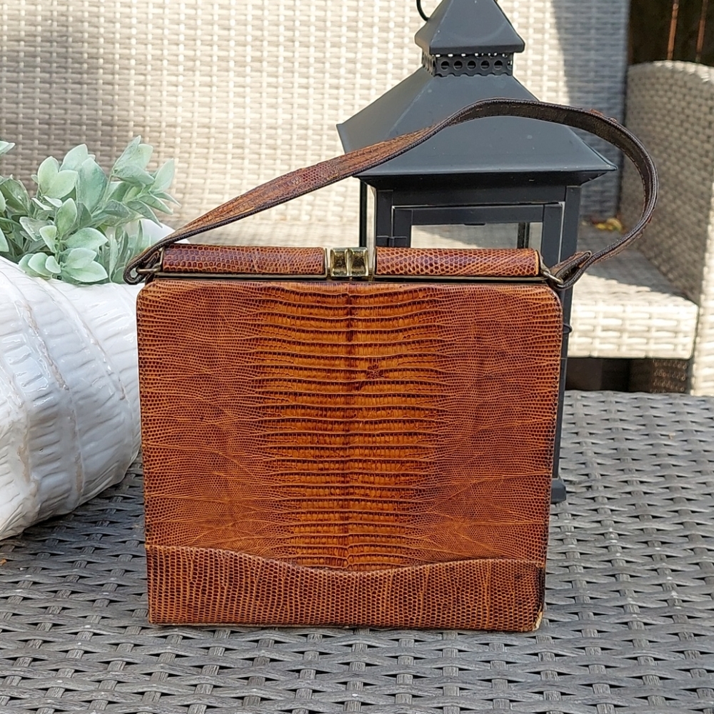 Vintage Lizard Hand Bag